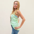 Pre-Loved Chile + Frijoles Festival Tank Top – Light Green