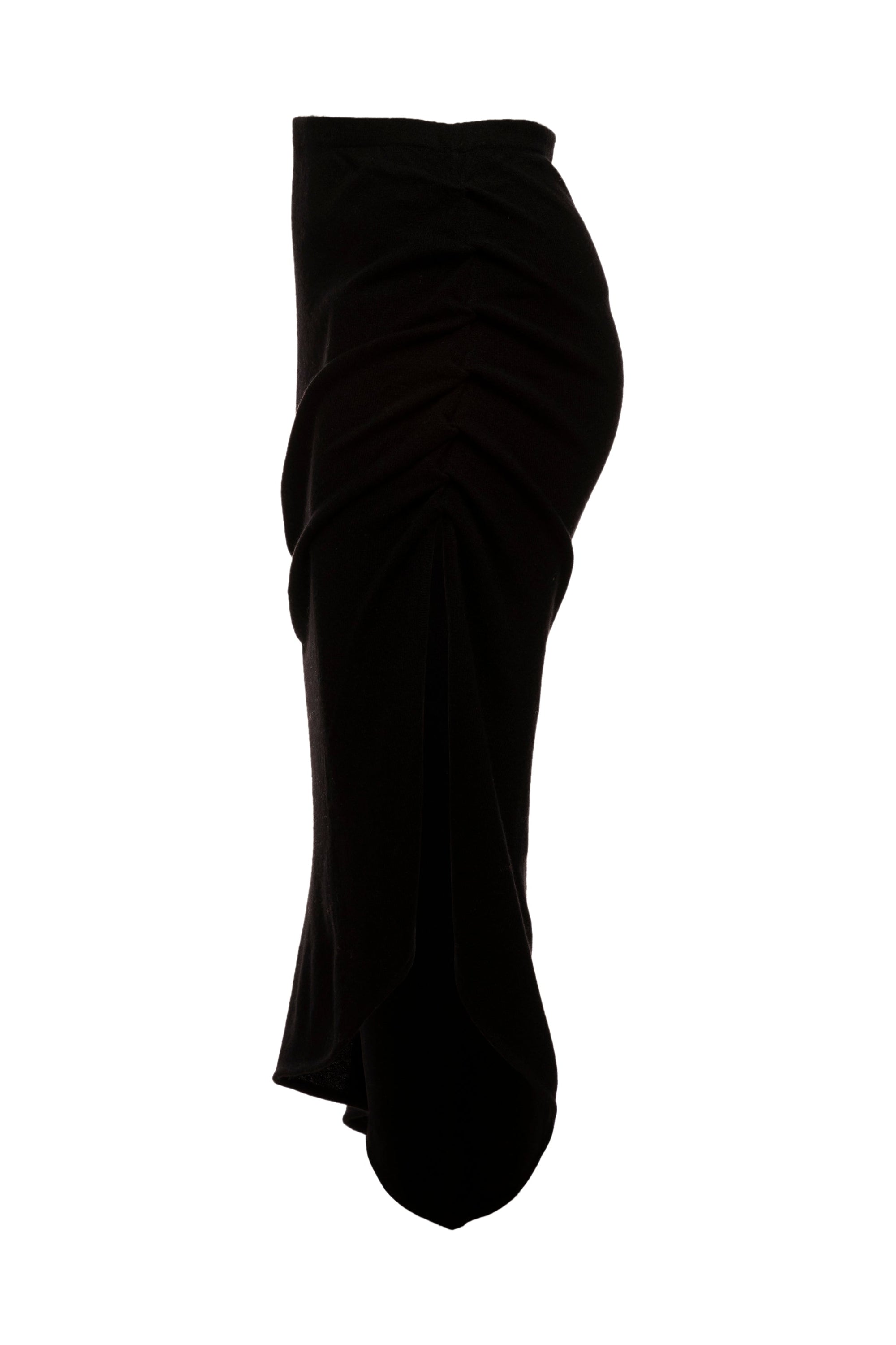 Agate Cashmere Asymmetric Midi Skirt