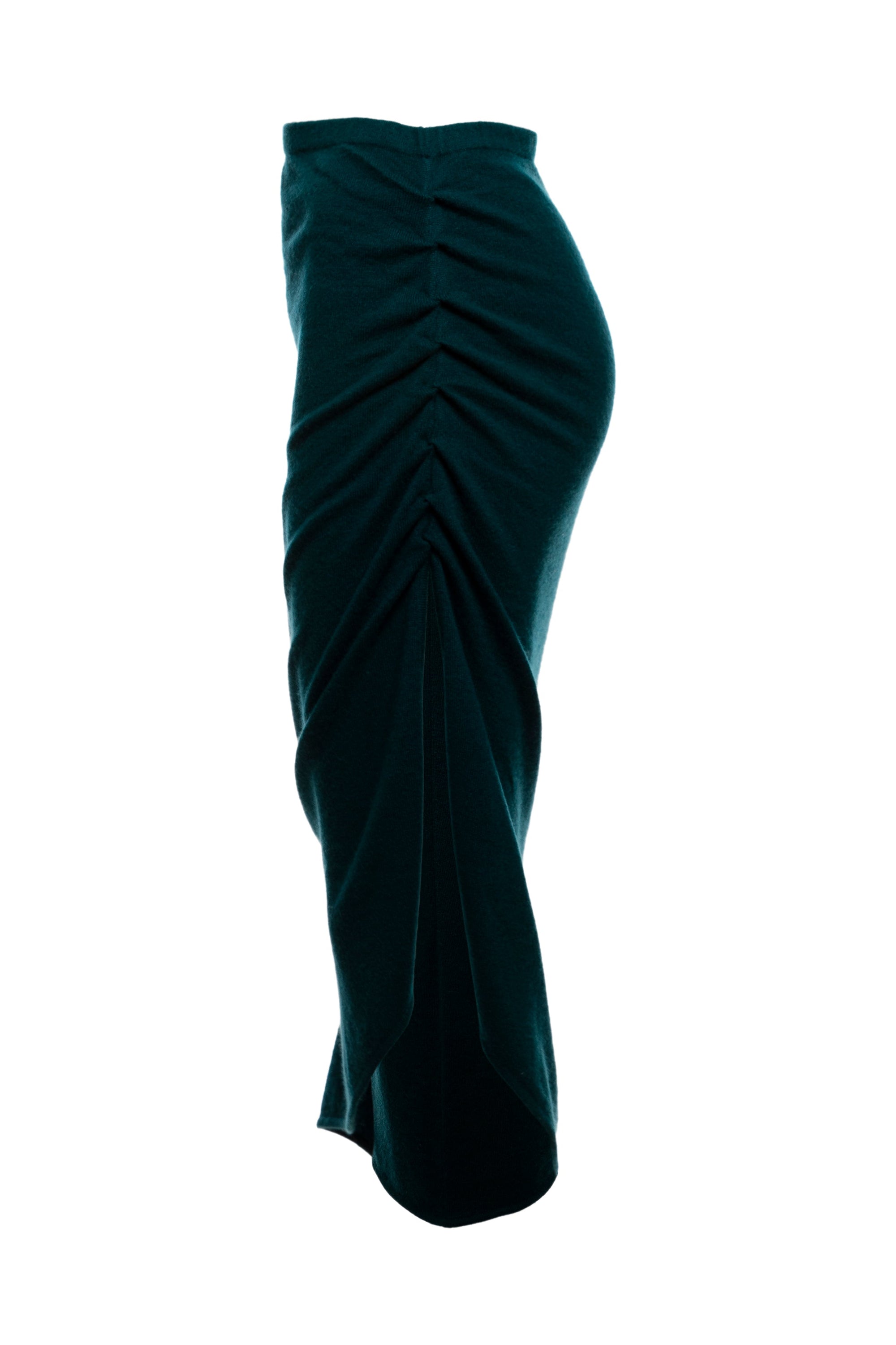 Agate Cashmere Asymmetric Midi Skirt