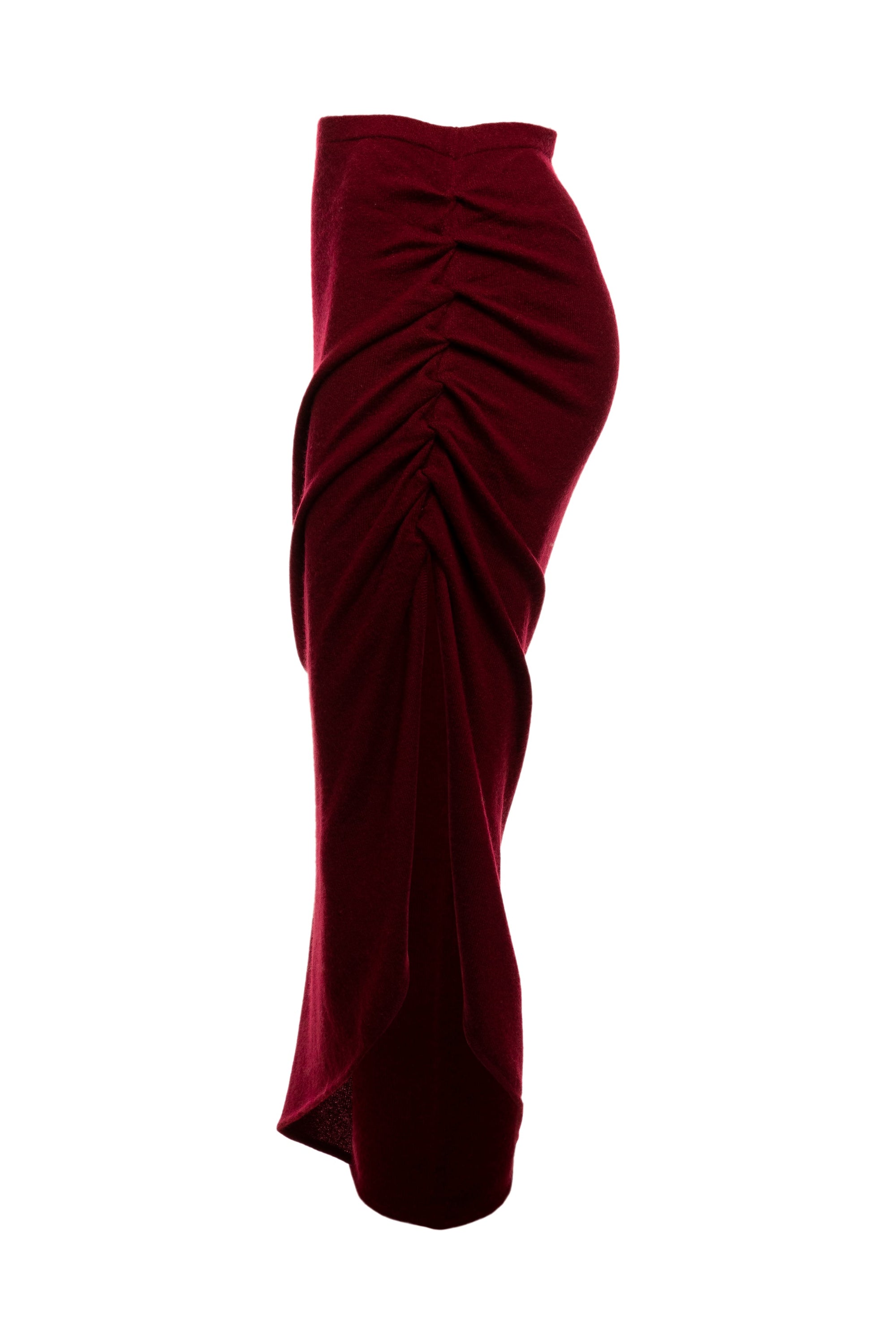 Agate Cashmere Asymmetric Midi Skirt