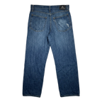 The DESTROYED Vintage Y2K Levi's Silvertab Low Loose Dark Wash Jeans