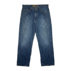 The DESTROYED Vintage Y2K Levi's Silvertab Low Loose Dark Wash Jeans