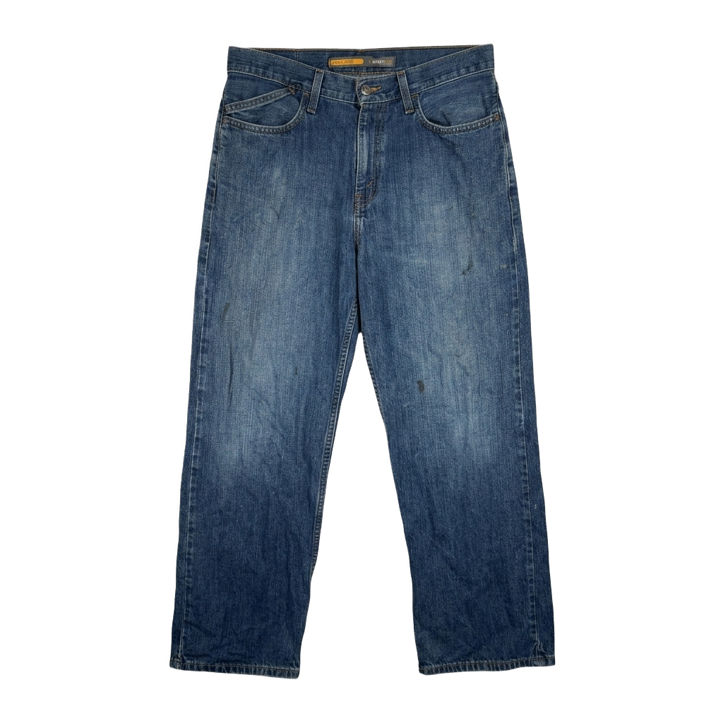 The DESTROYED Vintage Y2K Levi's Silvertab Low Loose Dark Wash Jeans