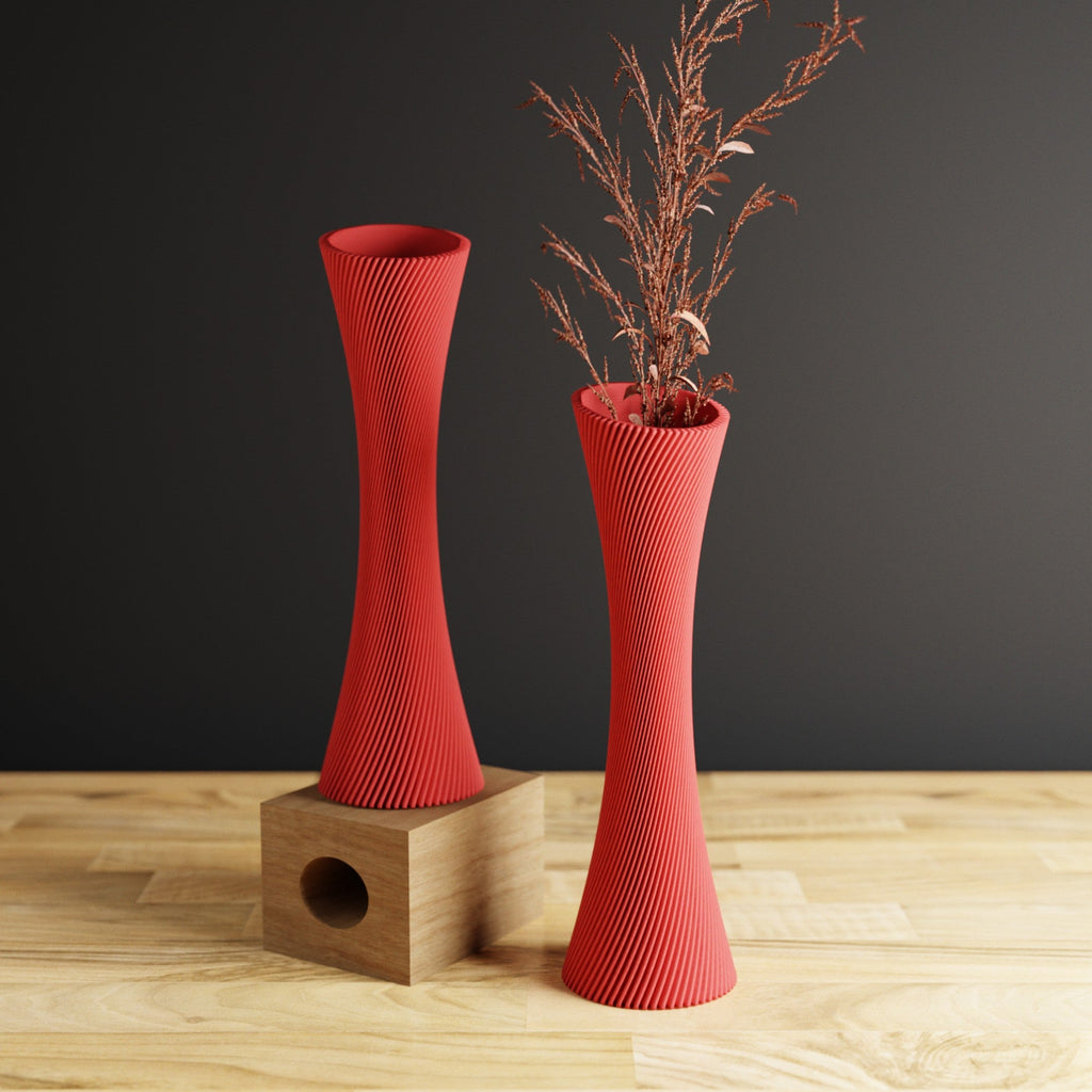 SPIRAL ROSE Vase | RED-1