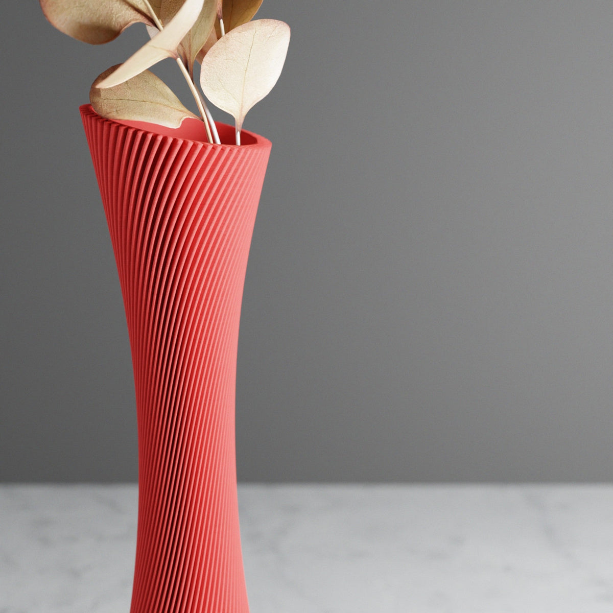 SPIRAL ROSE Vase | RED-2