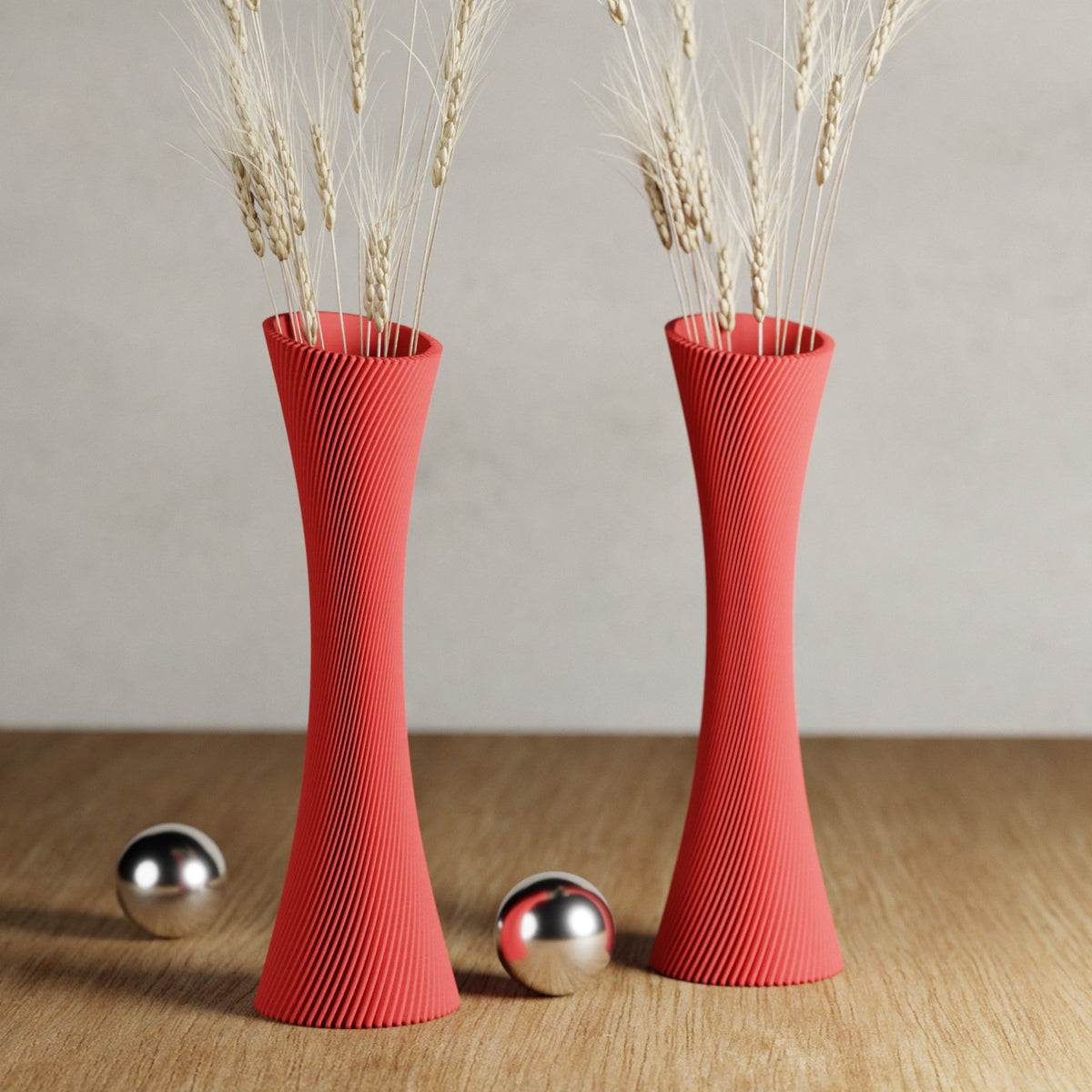 SPIRAL ROSE Vase | RED-0