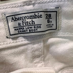 Abercrombie & Fitch label on a white garment