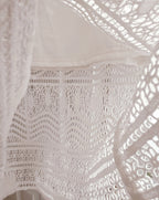 Slip Skirt Sewn Into Openwork Lace Skirt