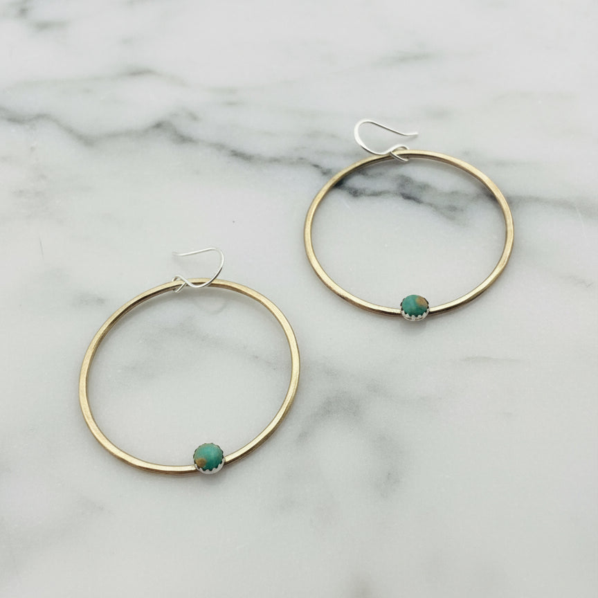 Solstice Hoops – Turquoise-0