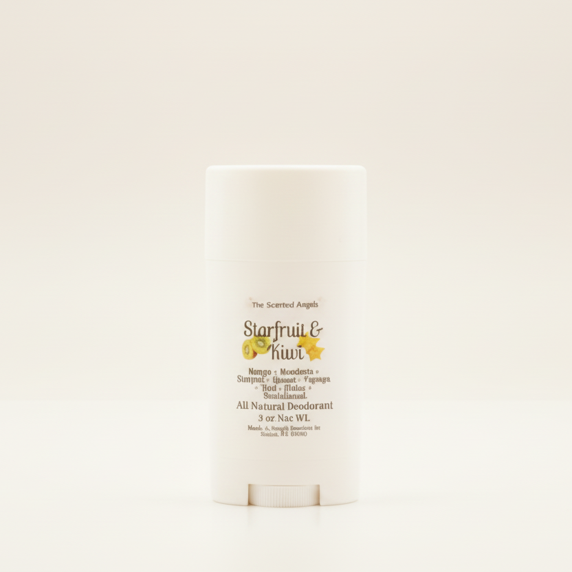 Handmade All-Natural Starfruit + Kiwi Deodorant – TSA Compliant