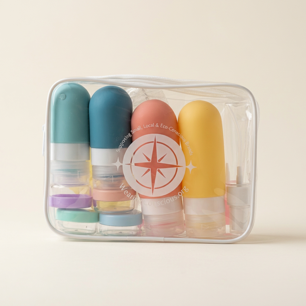 The EASY PACK TSA-Approved Reusable Silicone Travel Bottles Set with Case – 16 pcs