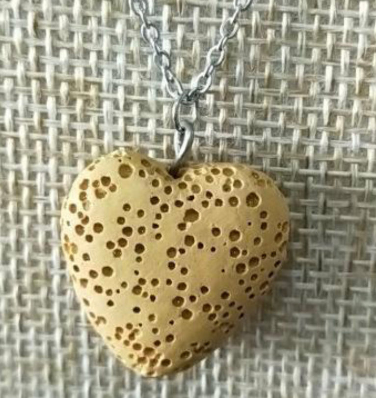Heart Lava Aromatherapy Necklace-9