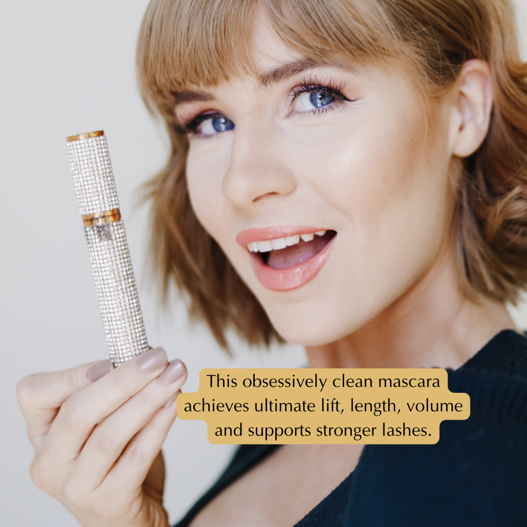 Mega Volume Vegan Smudge-Proof Mascara with Handmade Rhinestone Case