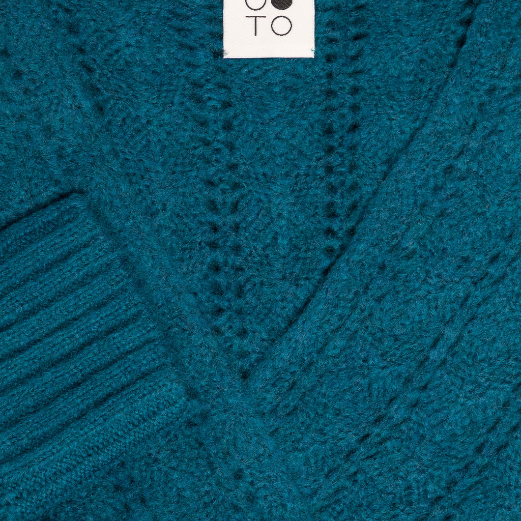 Cashmere + Silk Garnet Wrap Sweater