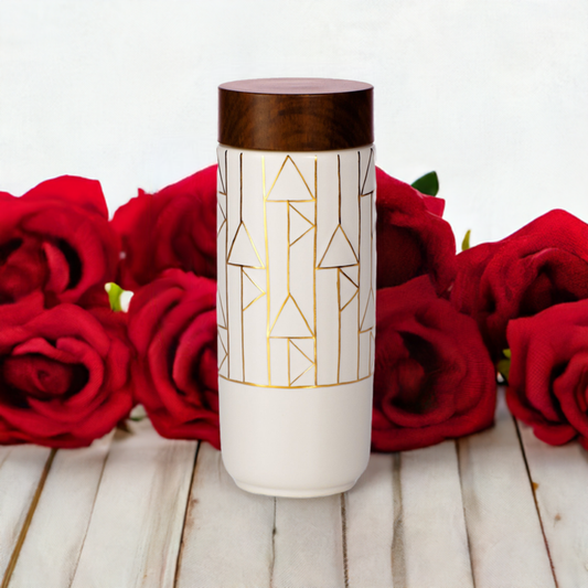 The Alchemical Signs Gold Ceramic Travel Mug - 350 mL/12.3 oz