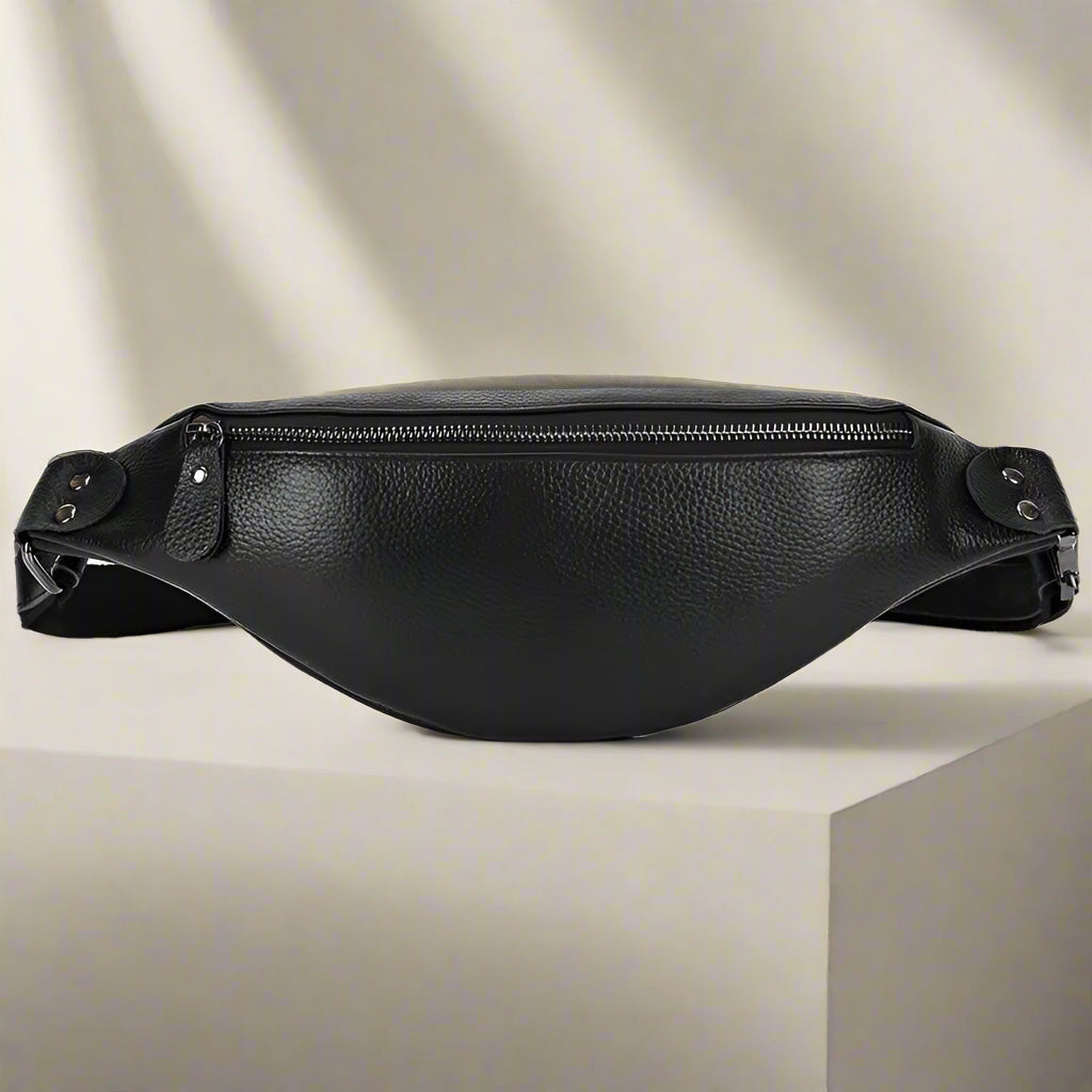 The Walcott Leather Waist Bag | Black Leather Fanny Pack-0