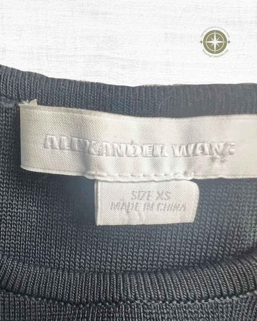 Alexander Wang Designer Tag with Size XS and Origin Tag