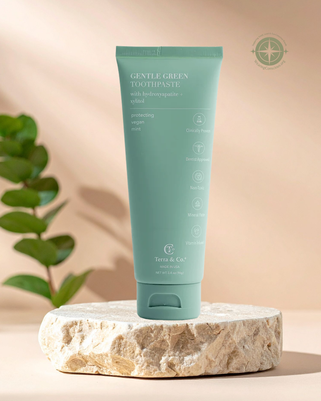 The GENTLE GREEN® Sensitive Toothpaste with Hydroxyapatite + B12