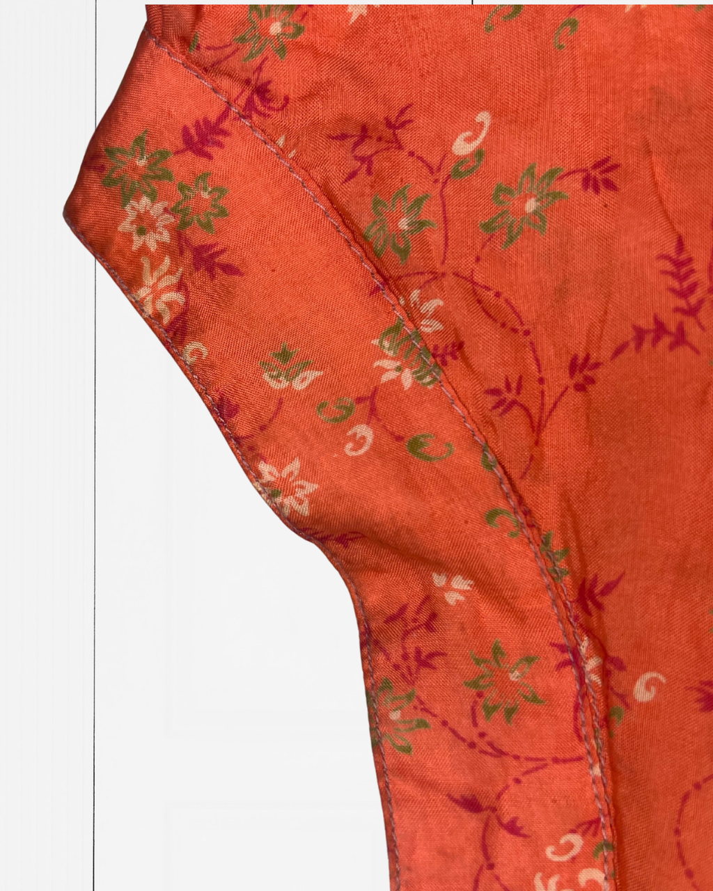 The INDRA Boho Chic Printed Upcycled Silk Crop Top