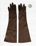 The OSTRICH PRINT 1960s Vintage Gloves – Brown