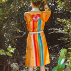 The Rigel Robe in Yucatan Rainbow – Handmade to Order