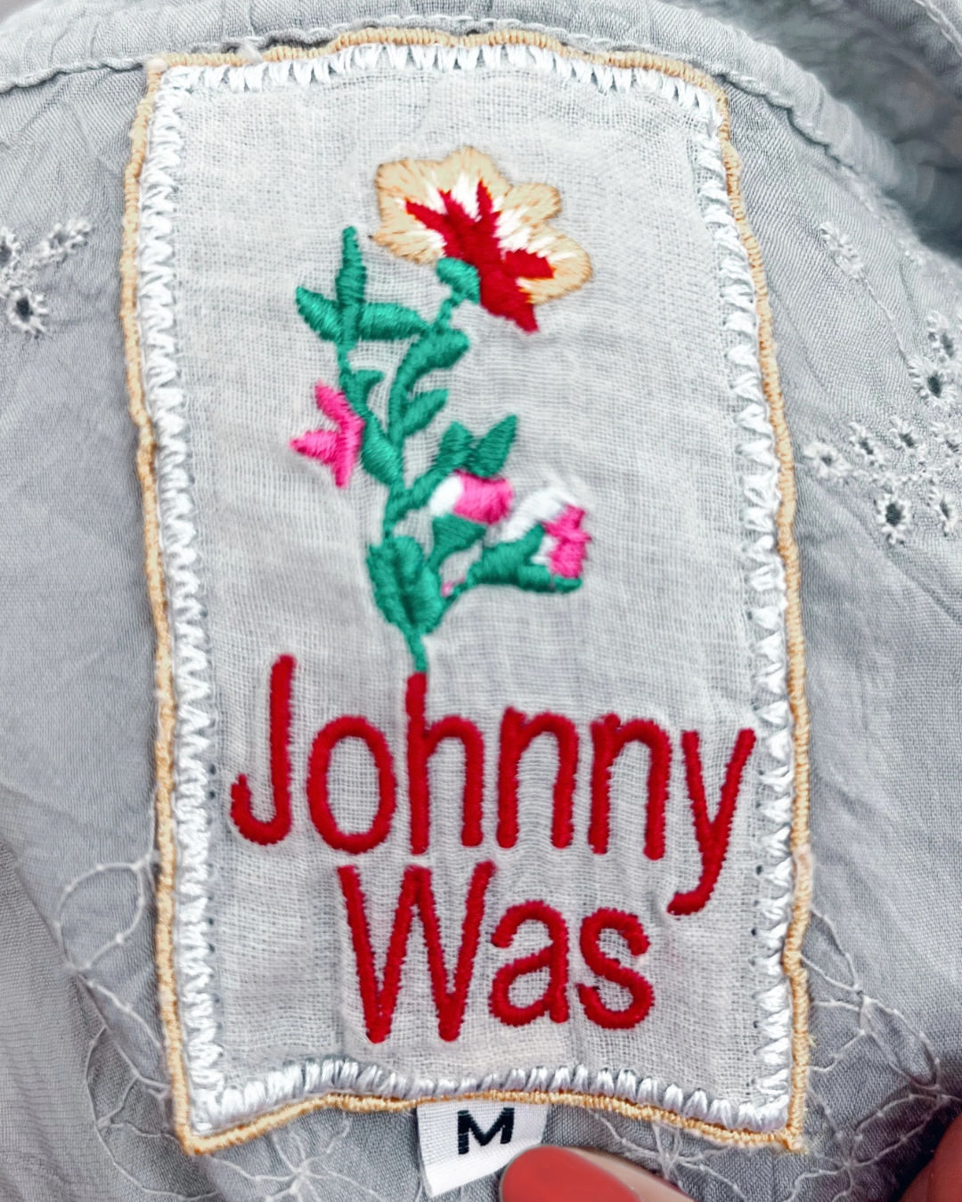 The SHEER Johnny Was Embroidered Long Sleeve Tunic Dress