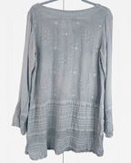 The SHEER Johnny Was Embroidered Long Sleeve Tunic Dress
