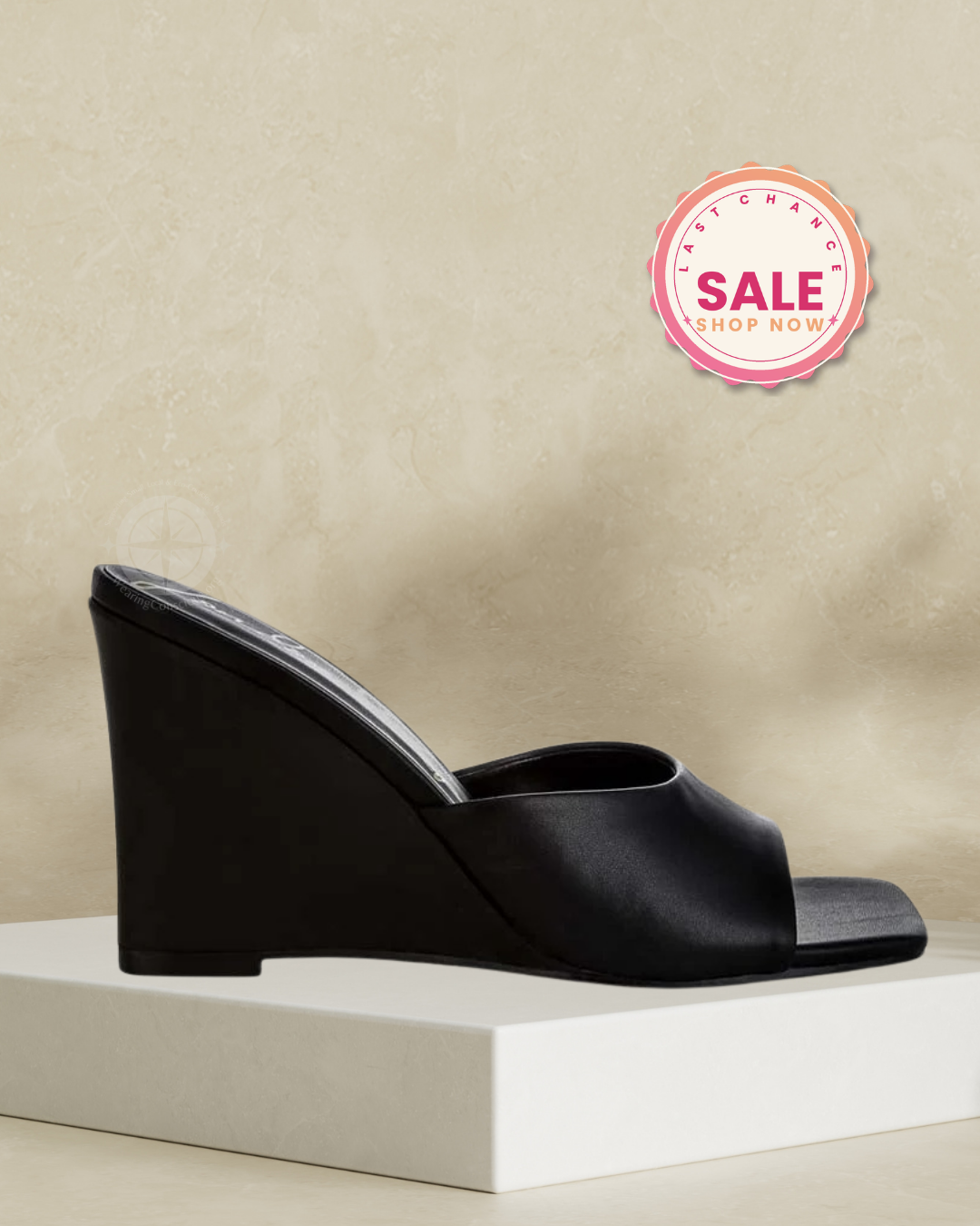 The SHILOY Recycled Faux Leather Wedge Sandals