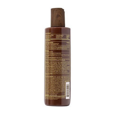 Bottle with a wooden cap on a white background