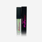 Makeup product with black packaging and red text on a white background