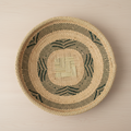 Tonga Pattern Basket with Recycled Plastic – Green