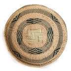 Tonga Pattern Basket with Recycled Plastic | Green-1