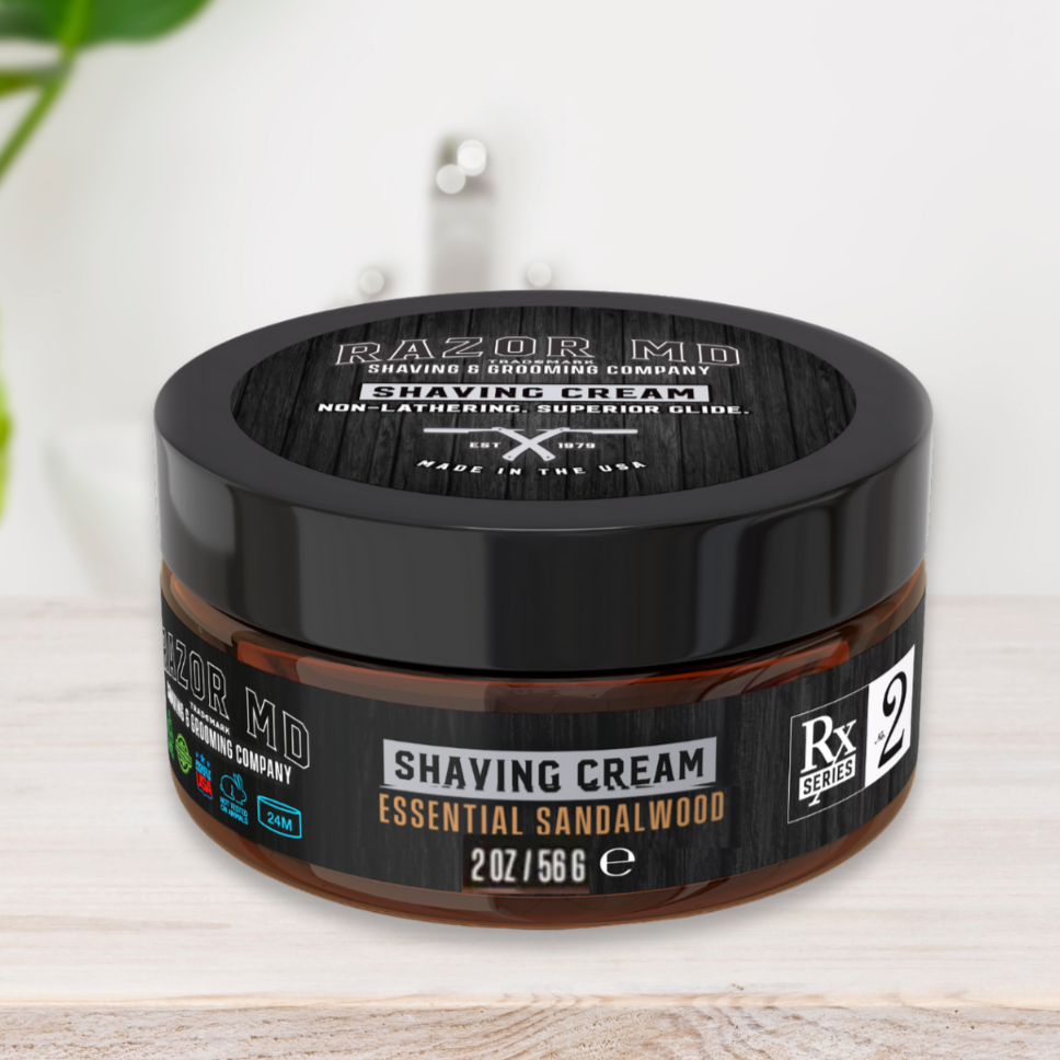Mens Soap-Free Non-Lathering Shave Cream – 2 Oz Travel Size
