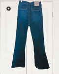 Authentic True Religion FEY High Rise Trouser Flare Leg Jeans – Dark Blue