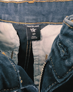 Authentic True Religion FEY High Rise Trouser Flare Leg Jeans – Dark Blue