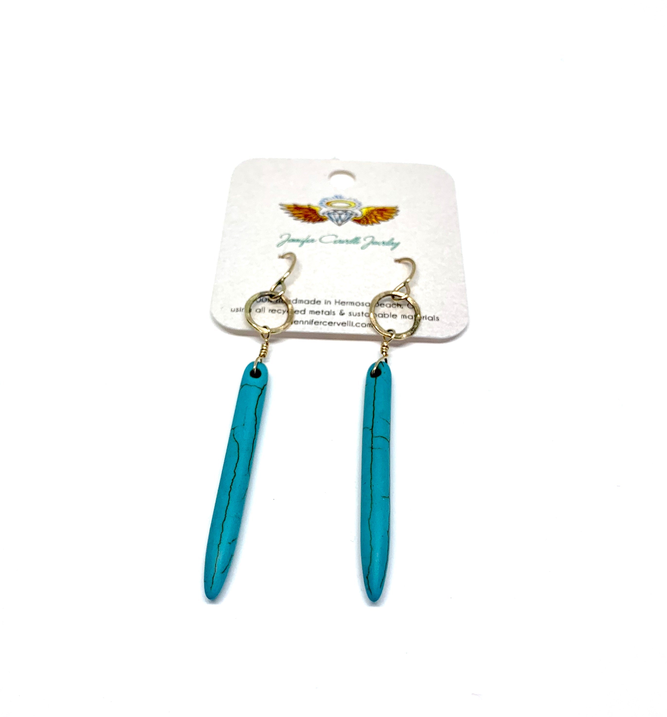Howlite Drop Earrings-3