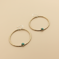 Turquoise Solstice Hoops Size Large