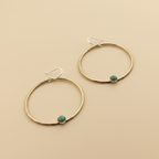 Turquoise Solstice Hoops Size Large