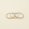 Handmade rustic twisted stacking rings