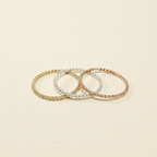 Handmade rustic twisted stacking rings
