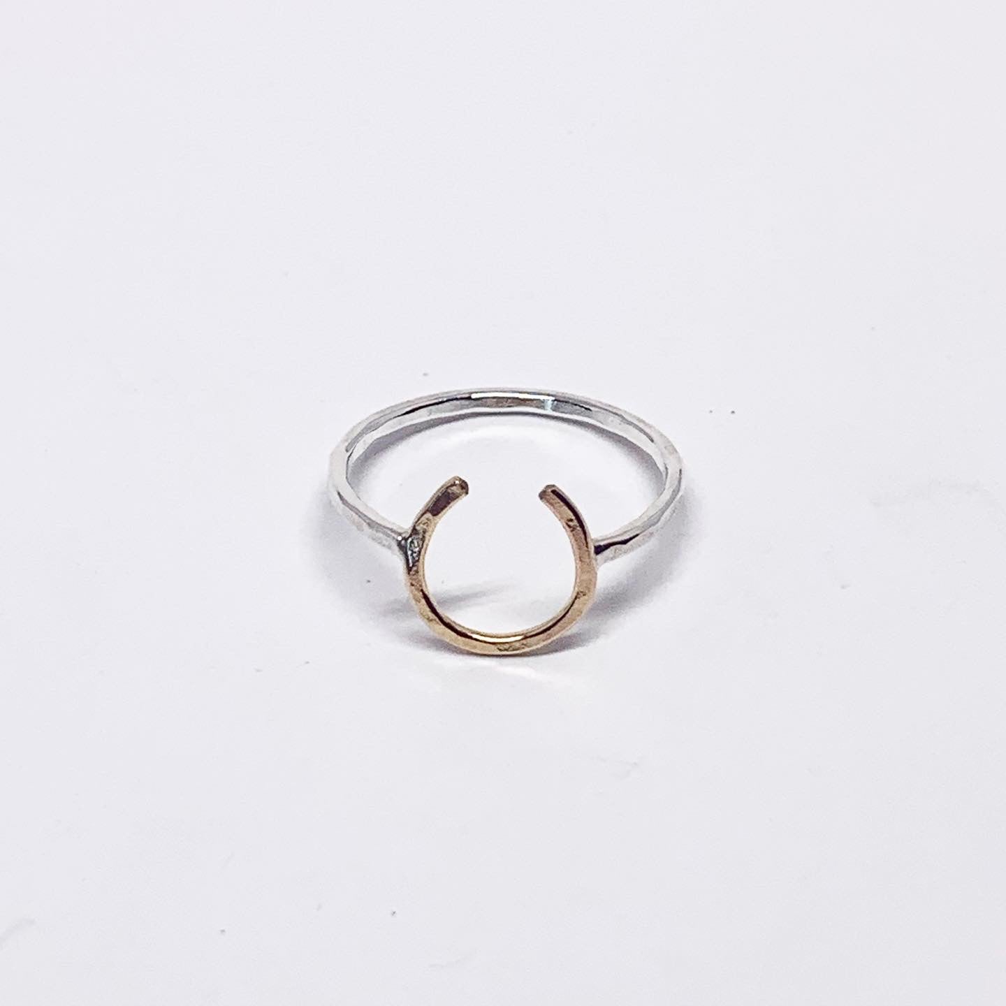 Lucky Horseshoe Ring - Small - Two Toned-1