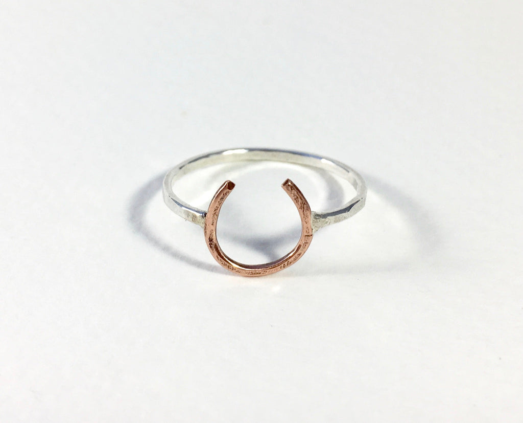 Lucky Horseshoe Ring - Small - Equestrian Ring-4