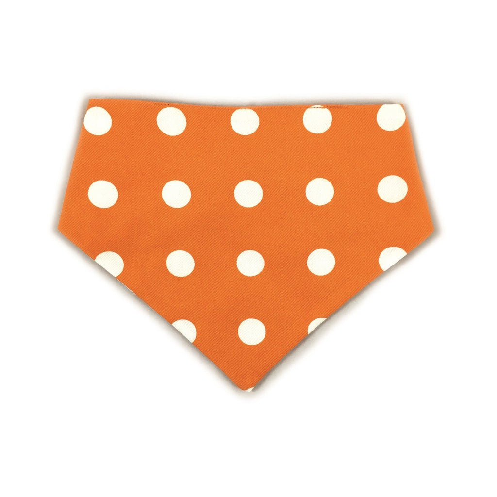 Orange Checkered Reversible Dog Bandana