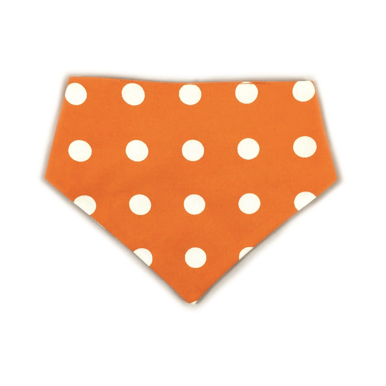 Orange Checkered Reversible Dog Bandana
