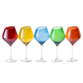 Slanted Rim Colored Wine Glasses By Set Of 5 Stylish And Slant Rim Wine Glasses For-0