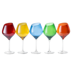 Slanted Rim Colored Wine Glasses By Set Of 5 Stylish And Slant Rim Wine Glasses For-0