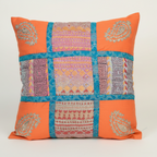 Embroidered Recycled Vintage Pillow Case