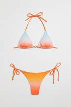 Vega Recycled Sustainable String Bikini in Sunrise Colors – Handmade to Order