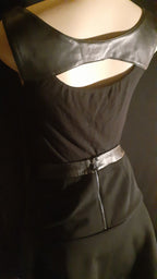 Vintage Vegan Leather Skater Skirt Set – M