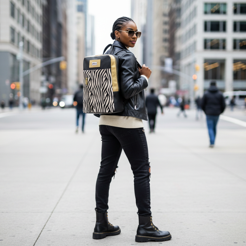 BYMANYC ® New York Skyline Flow Vegan Urban Laptop Backpack – 16”